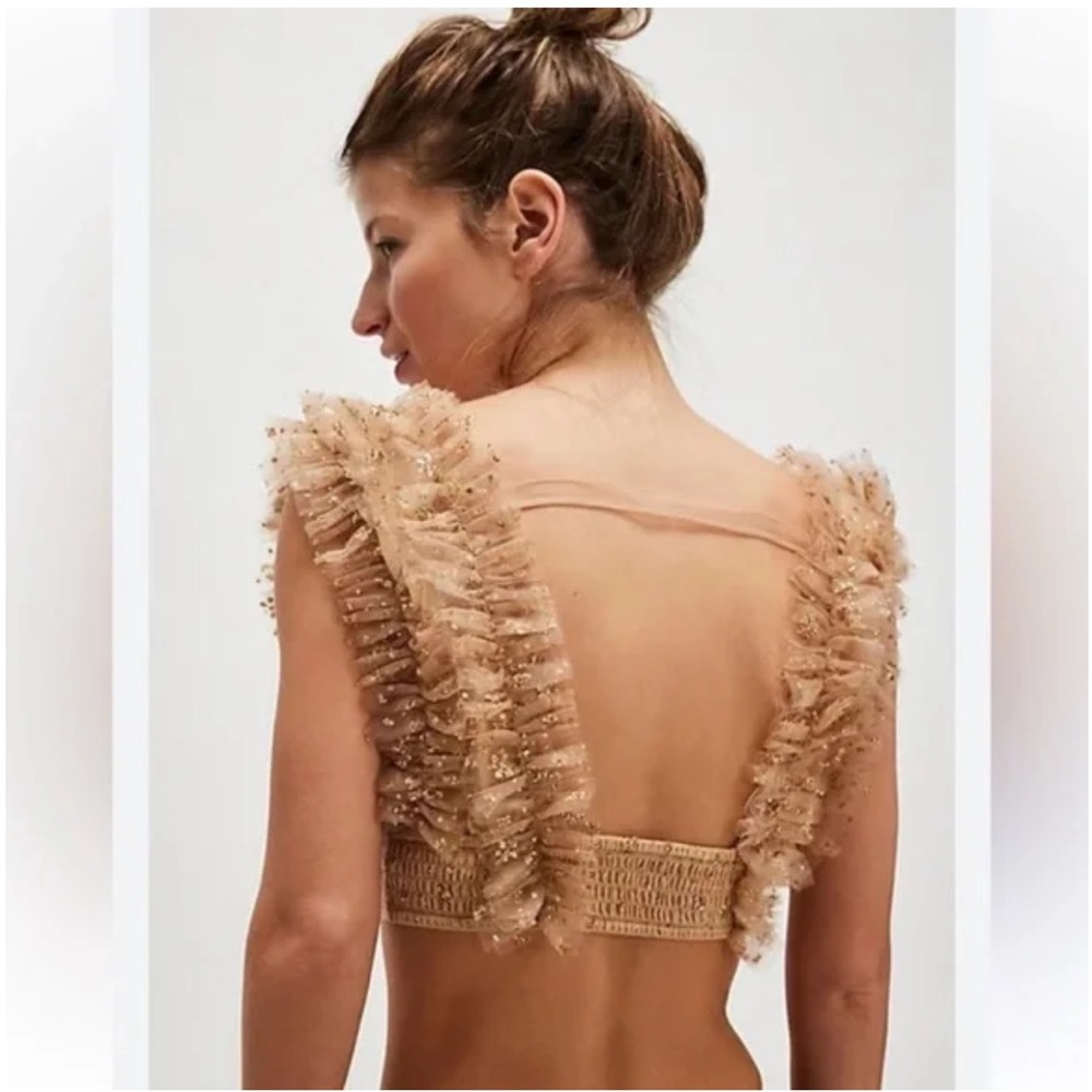 3019. Free People Sosha Tulle Top